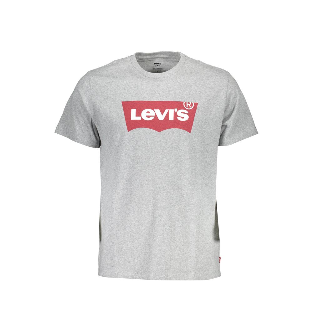 Gray Cotton Men T-Shirt