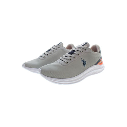 Gray Polyester Men Sneaker