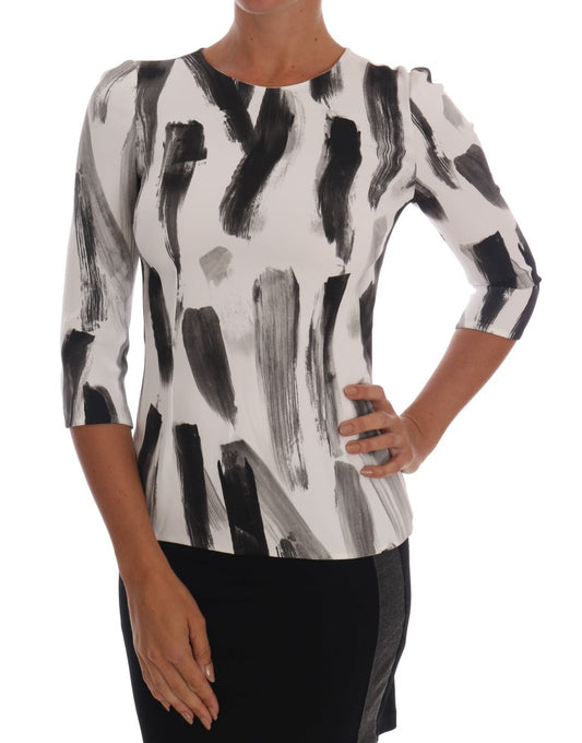 Elegante gestreepte stretchblouse