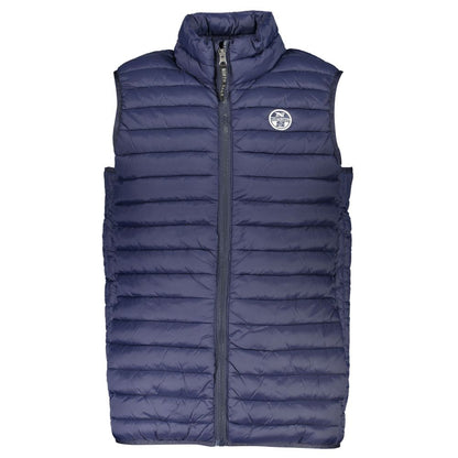 Blue Polyamide Men Jacket