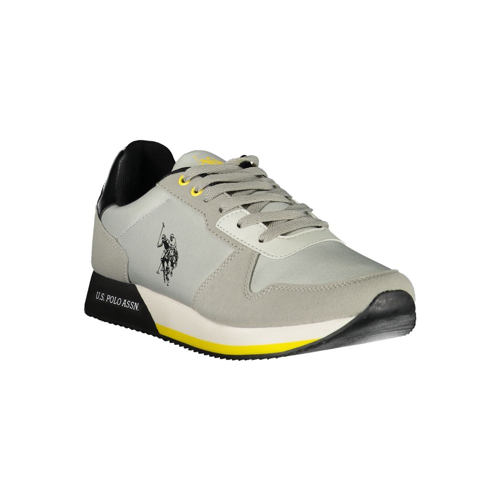 Gray Polyester Men Sneaker