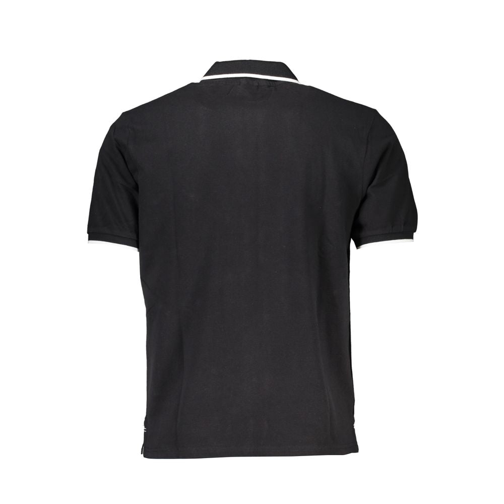 Black Cotton Polo Shirt