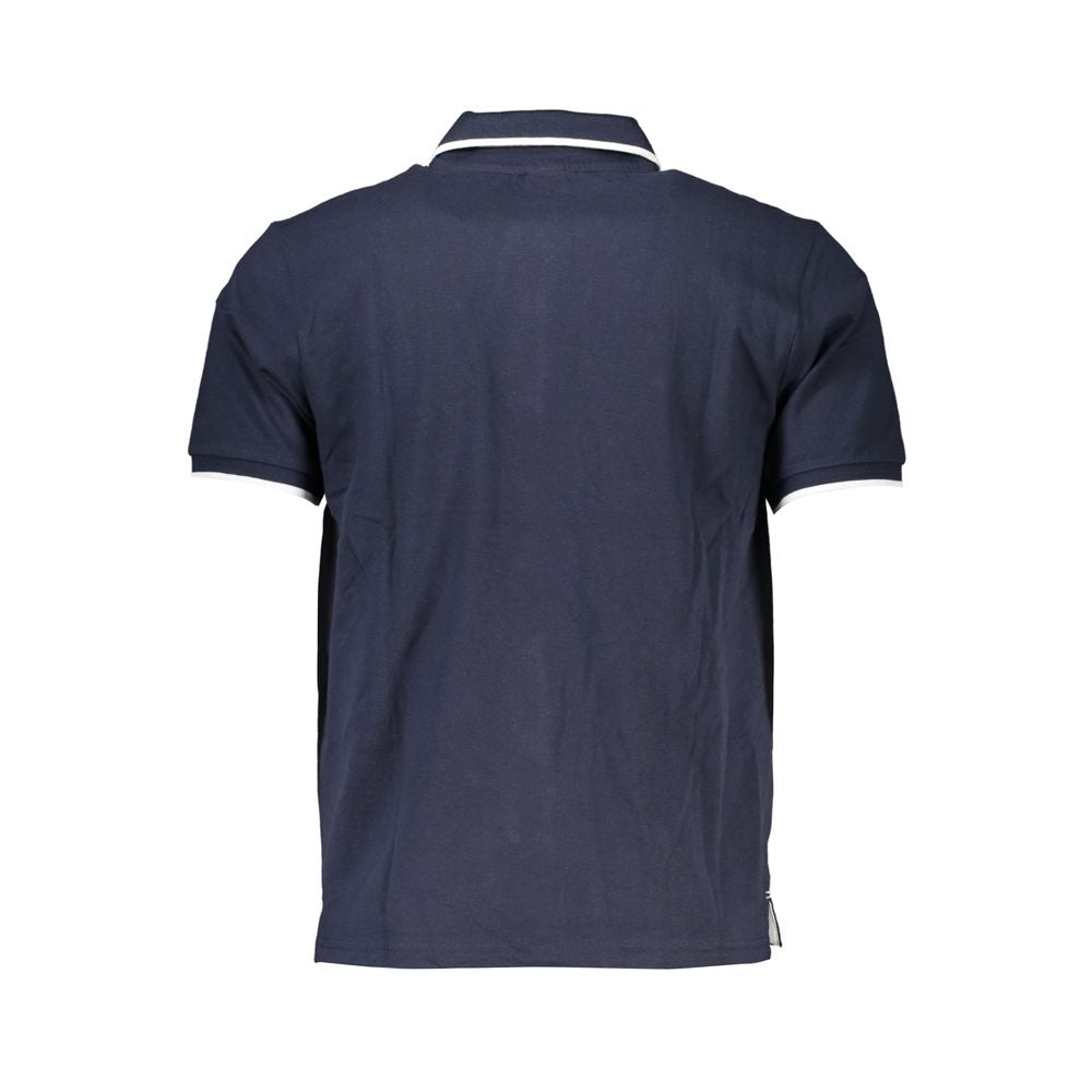 Blue Cotton Polo Shirt