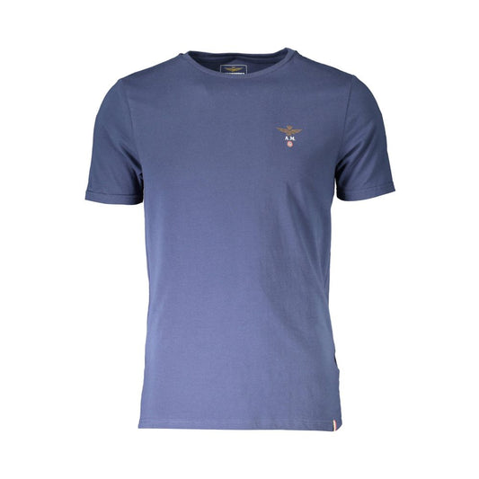 Blauw katoenen T-shirt