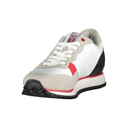 Witte polyester herensneaker