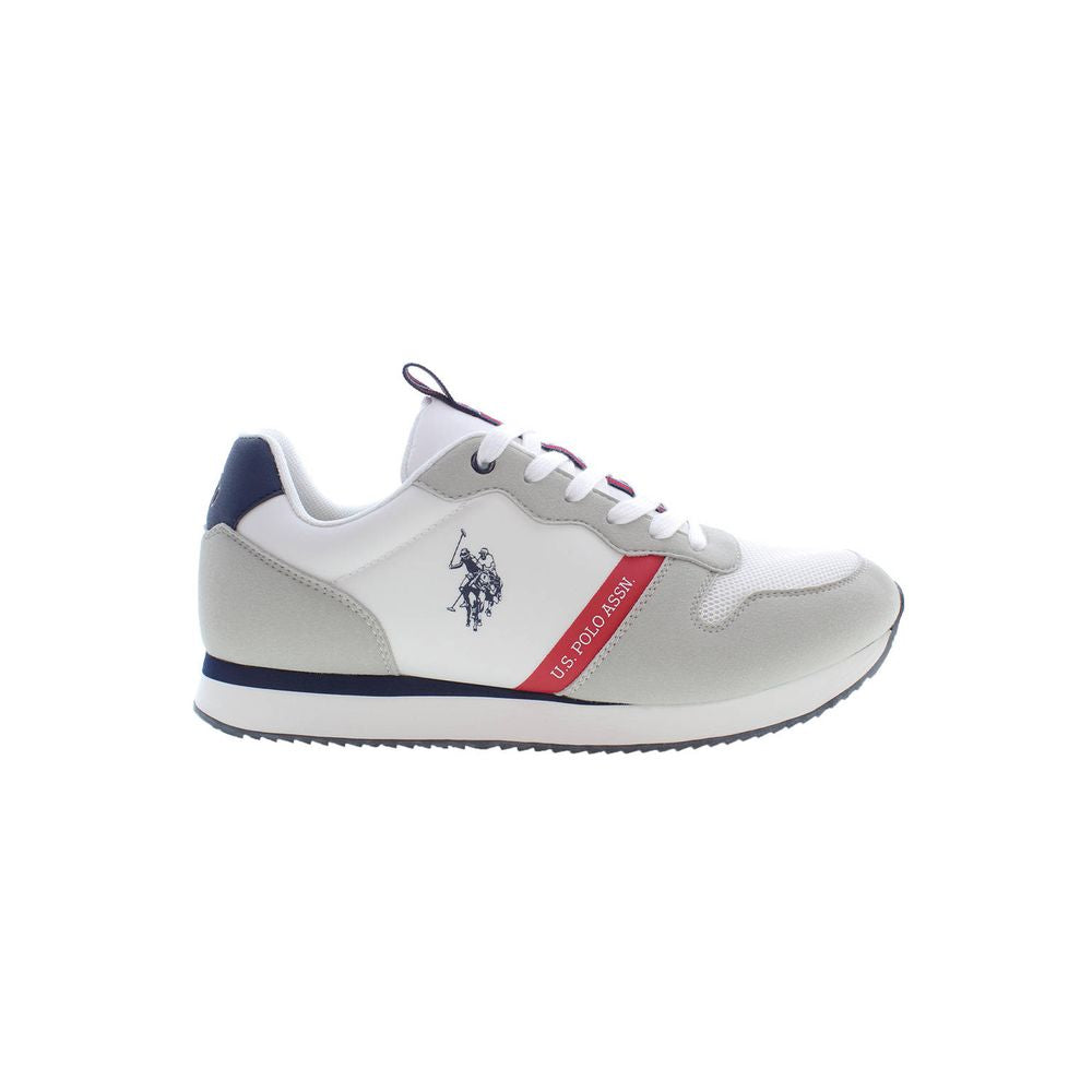 Witte polyester herensneaker