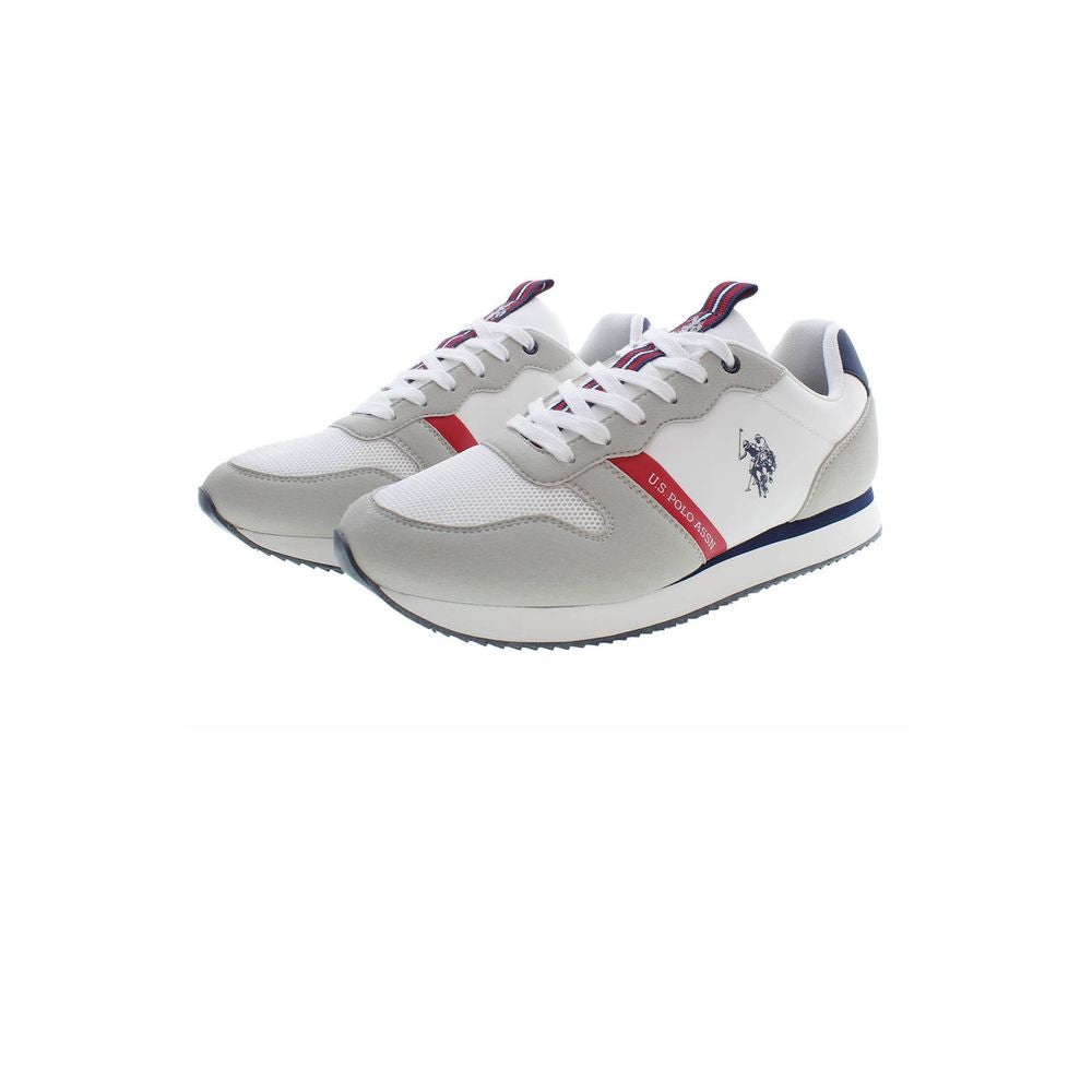 Witte polyester herensneaker