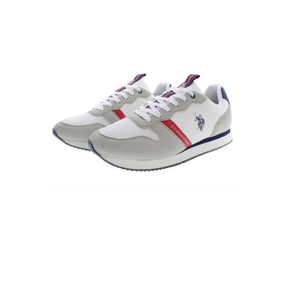 Witte polyester herensneaker