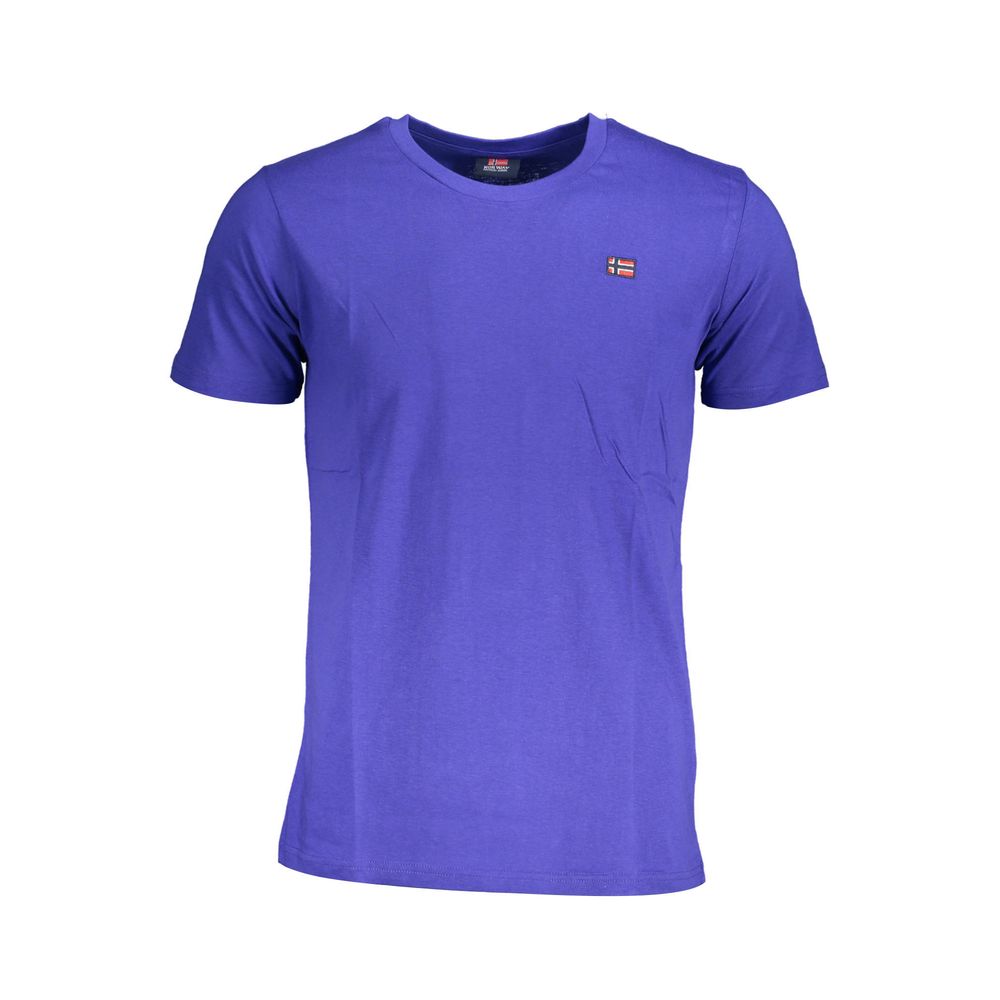 Blauw katoenen T-shirt