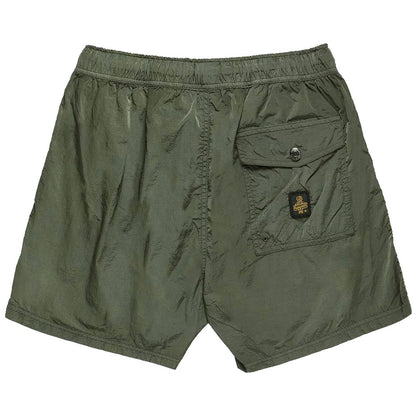 Green Nylon Men's Swim Trunk