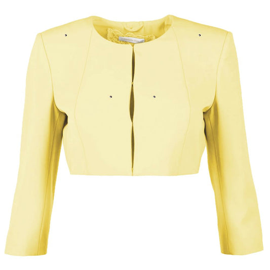 Yellow Polyester Women's Blazer