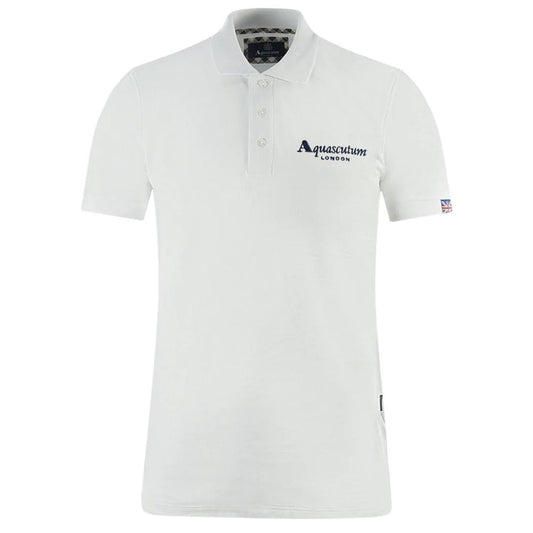 Elegante witte katoenen poloshirt