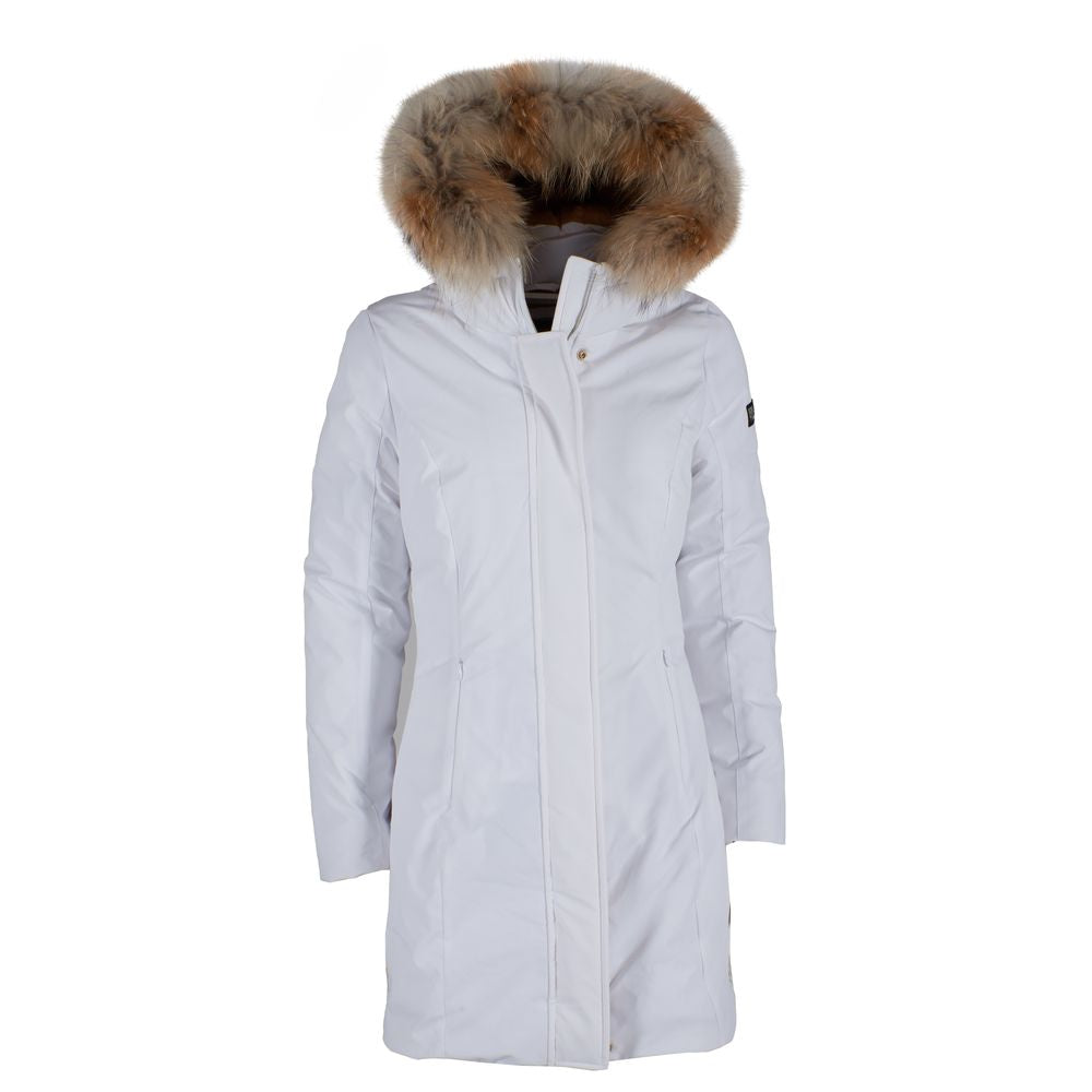 White Nylon Women's Jacket