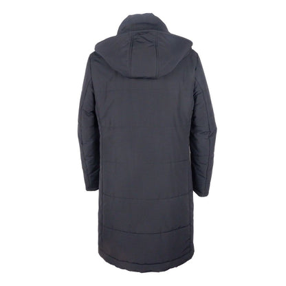 Black Wool Men's Raincoat