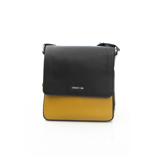 Yellow Leather Men Messenger Bag