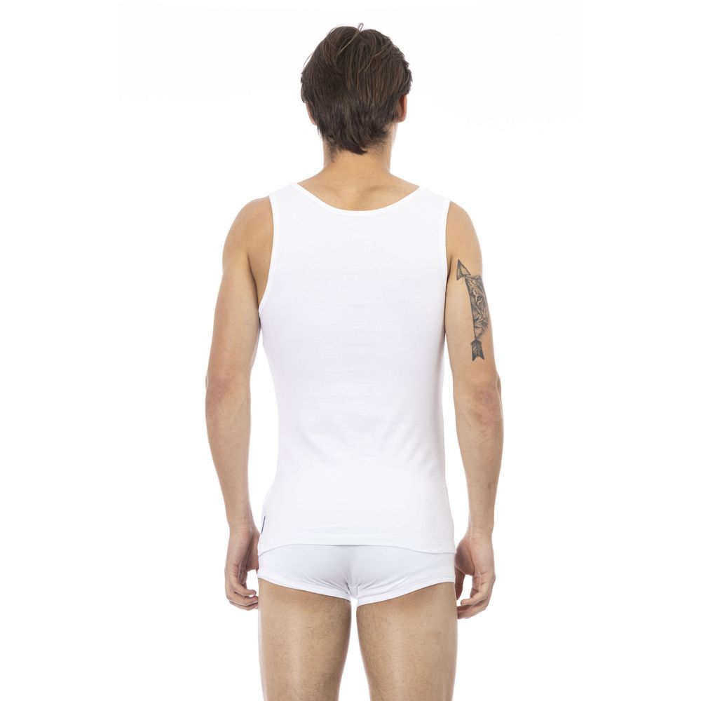 White Cotton Men's Tank Top