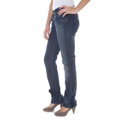 Blauwe katoenen jeans en broek