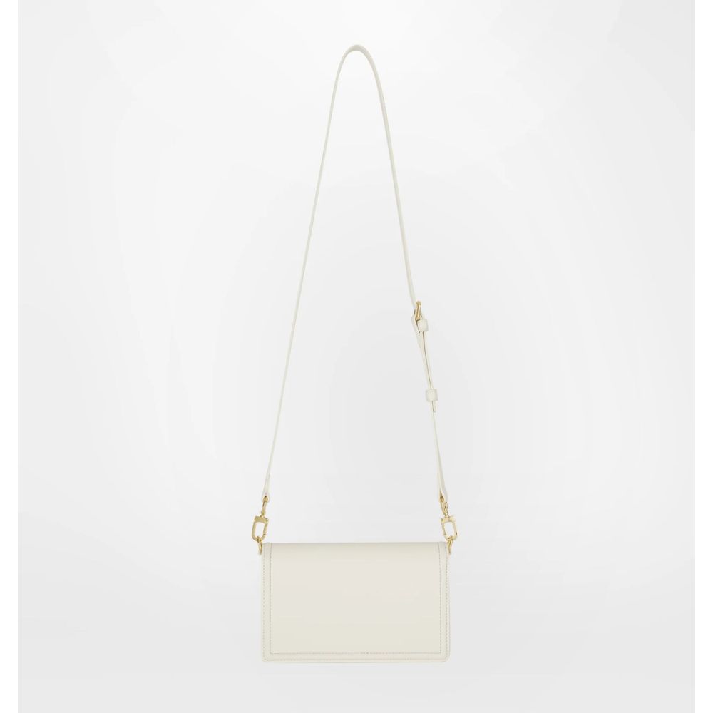 White Polyester Women Crossbody Bag