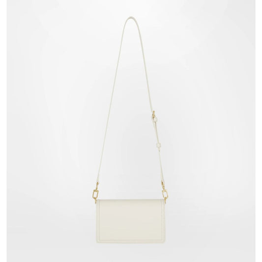 Witte polyester dames crossbody tas