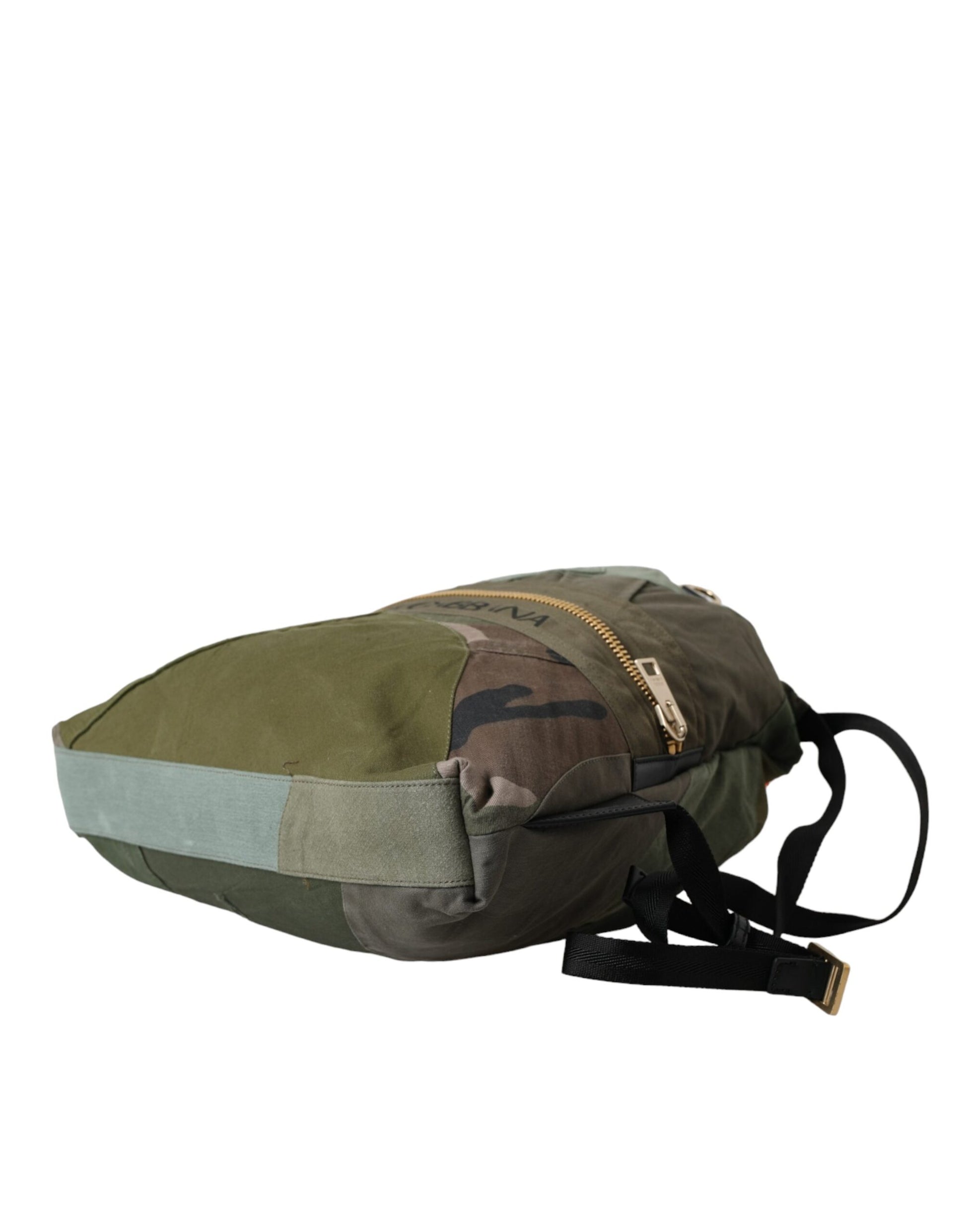 Military Green Patchwork Rucksack Backpack Bag