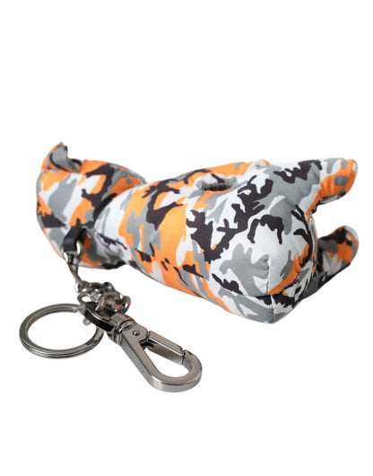 Veelkleurige camouflage dierensilhouet sleutelhanger sleutelhanger