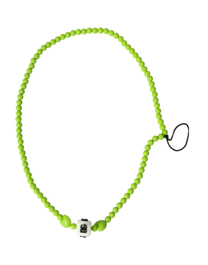 Groene kralenketting DG-logo-bedelketting