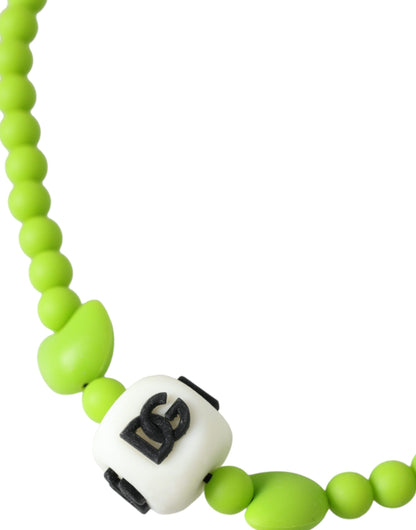 Groene kralenketting DG-logo-bedelketting