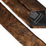 Brown Floral 100% Silk Adjustable Men Tie