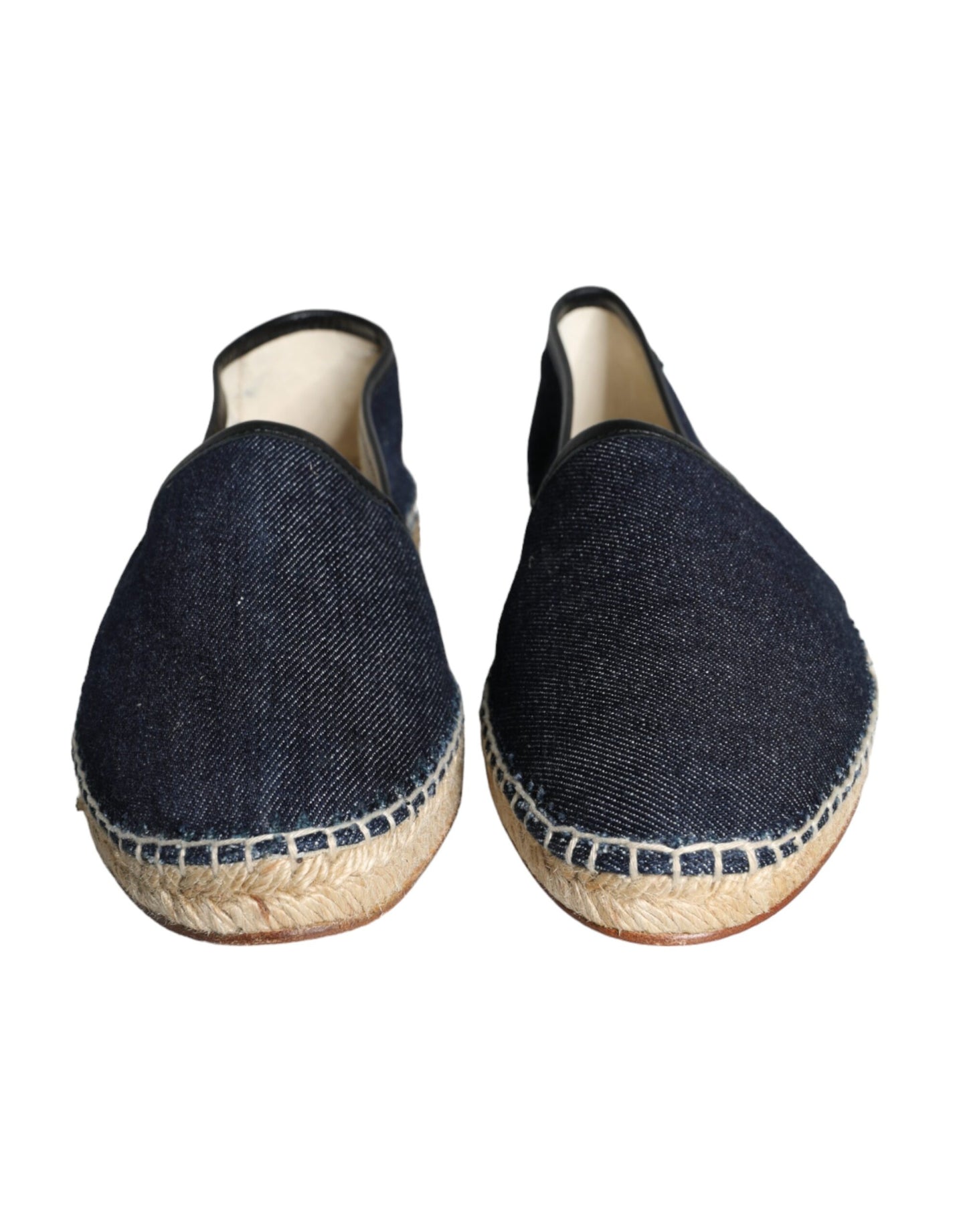 Blauwe denim katoenen leren espadrilles schoenen