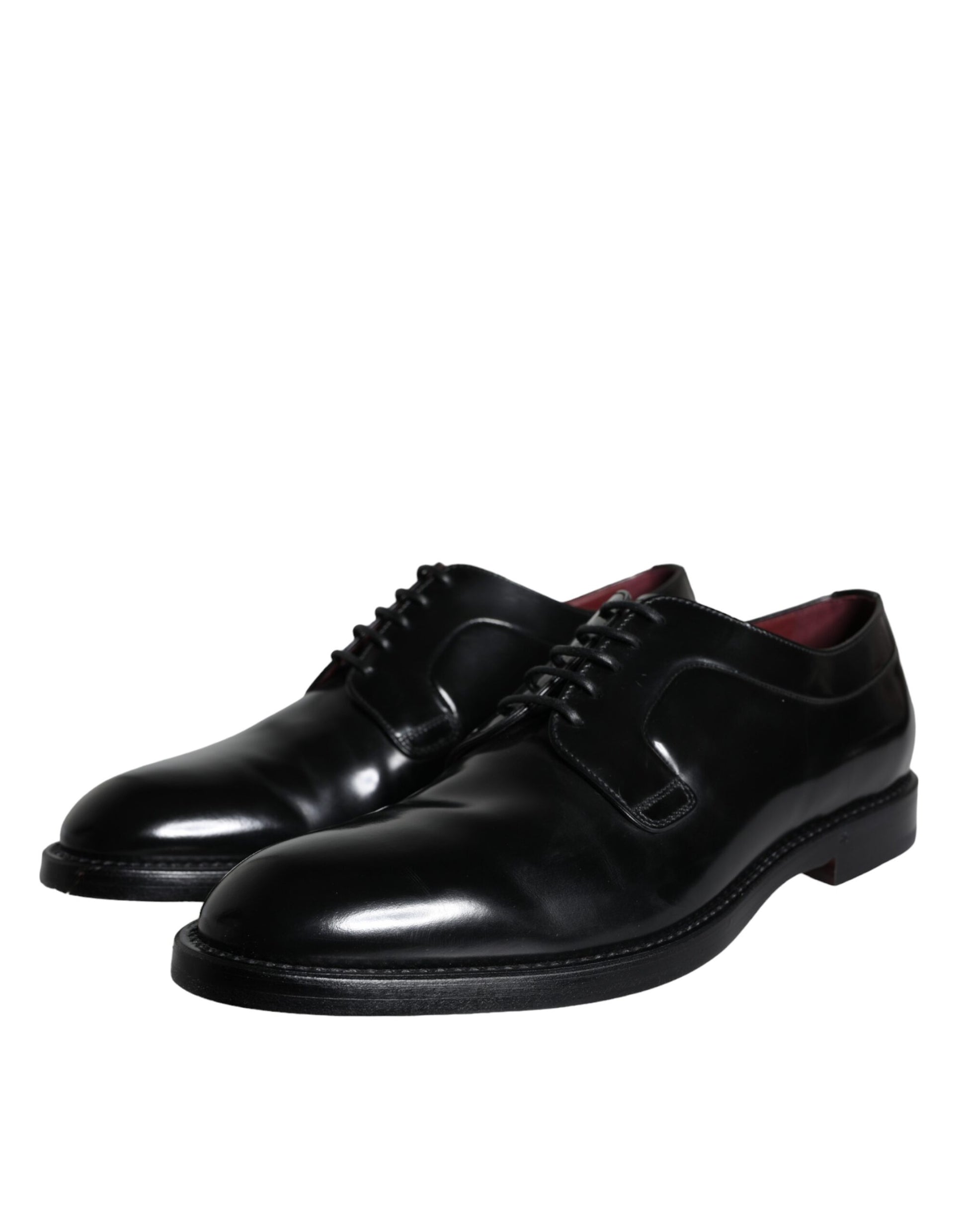 Black Calfskin Leather Derby Men Dress Shoes