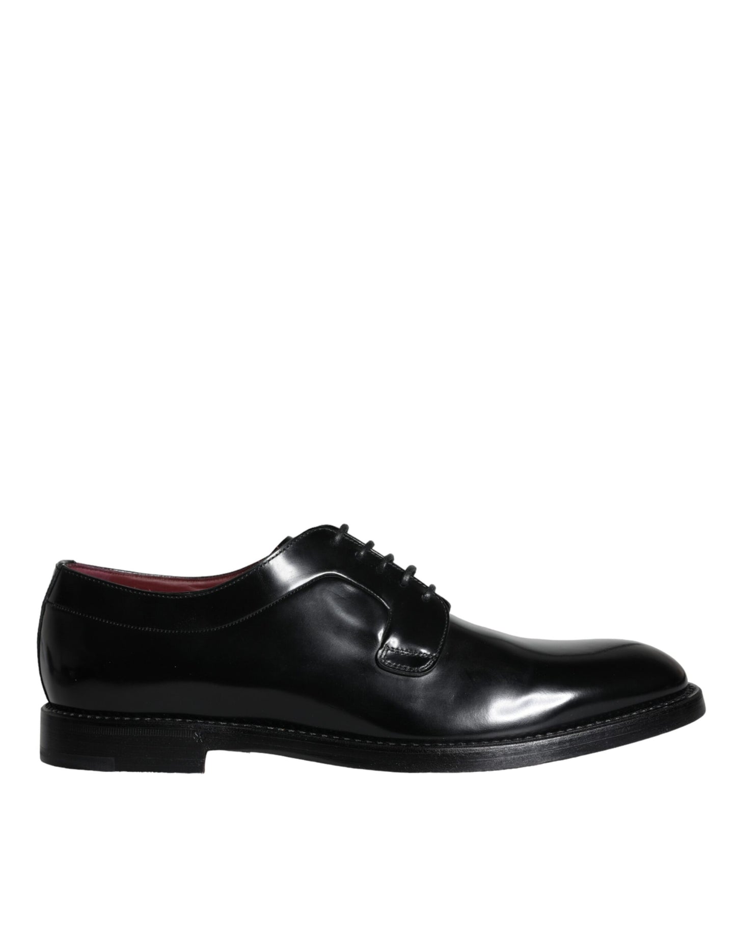 Black Calfskin Leather Derby Men Dress Shoes