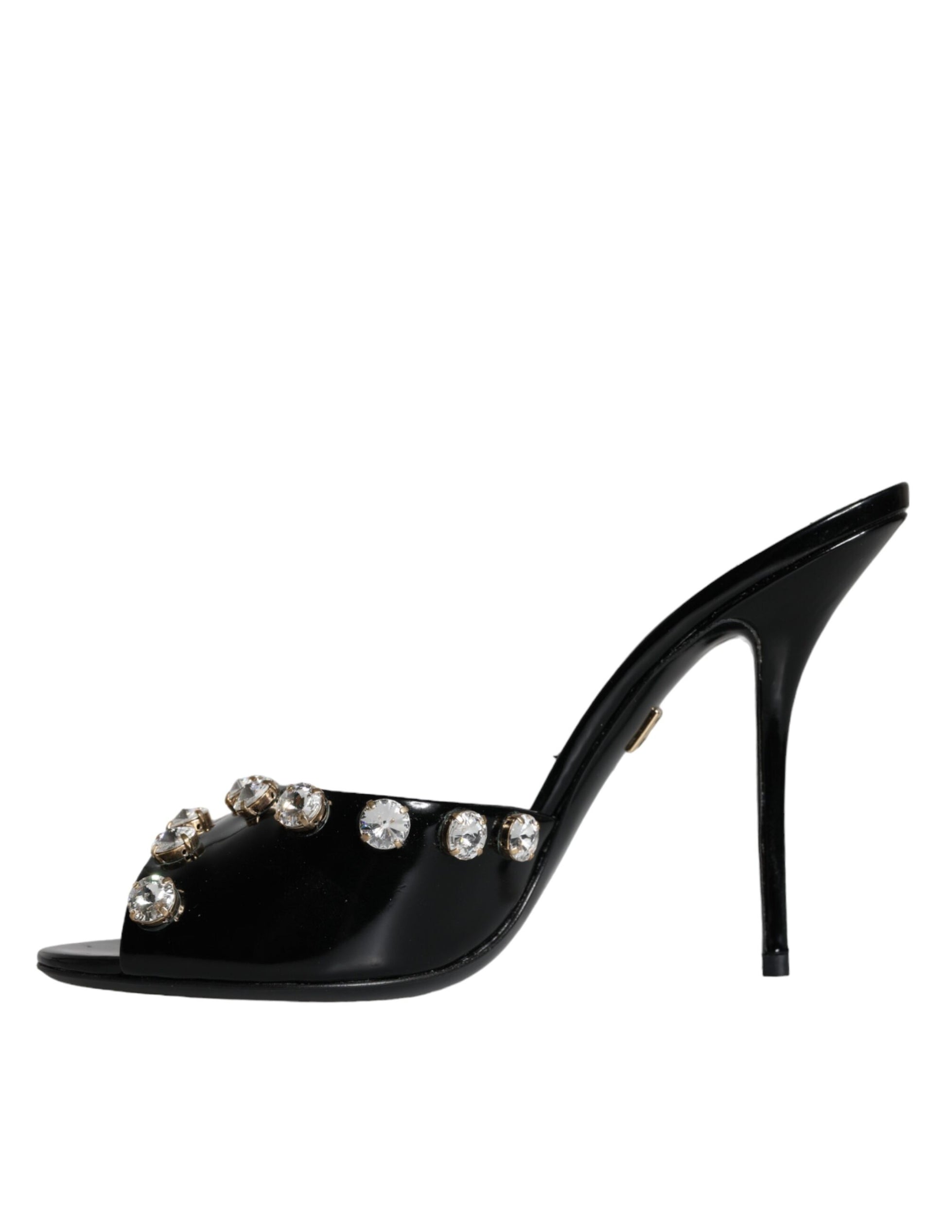 Black Crystal Heels Keira Sandals Shoes