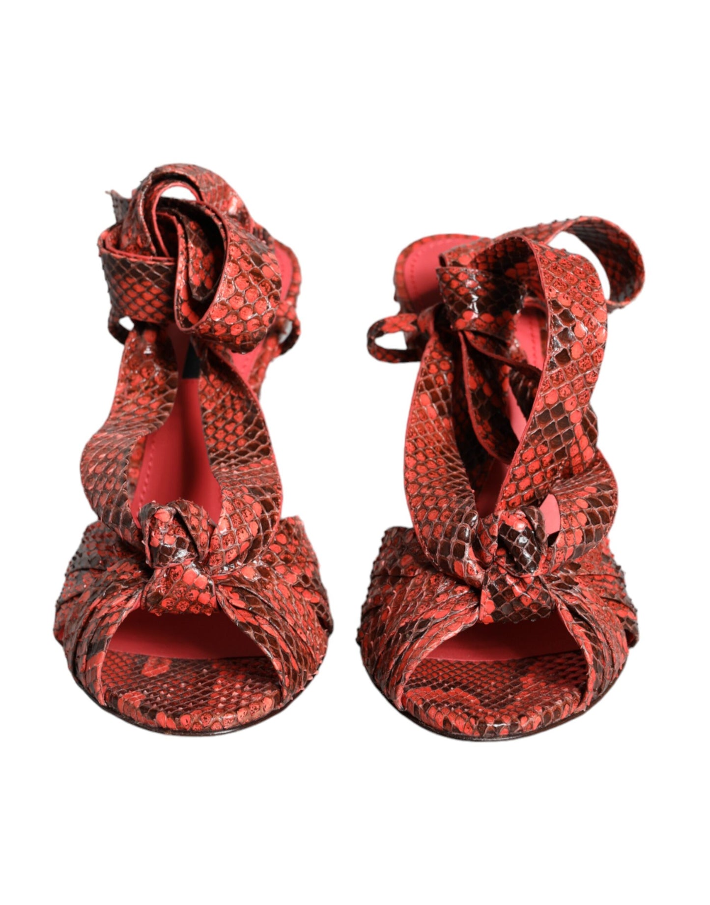 Coral Exotic leren hakken sandalen schoenen