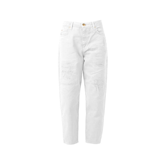 Witte katoenen jeans en broek