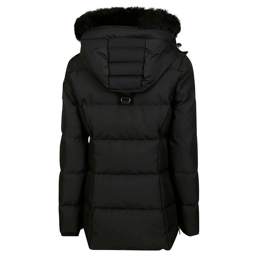 Black Polyester Jacket & Coat