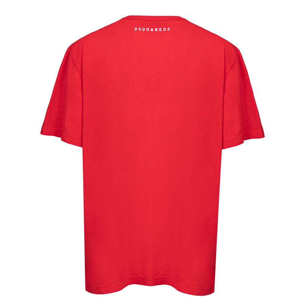 Rood katoenen T-shirt