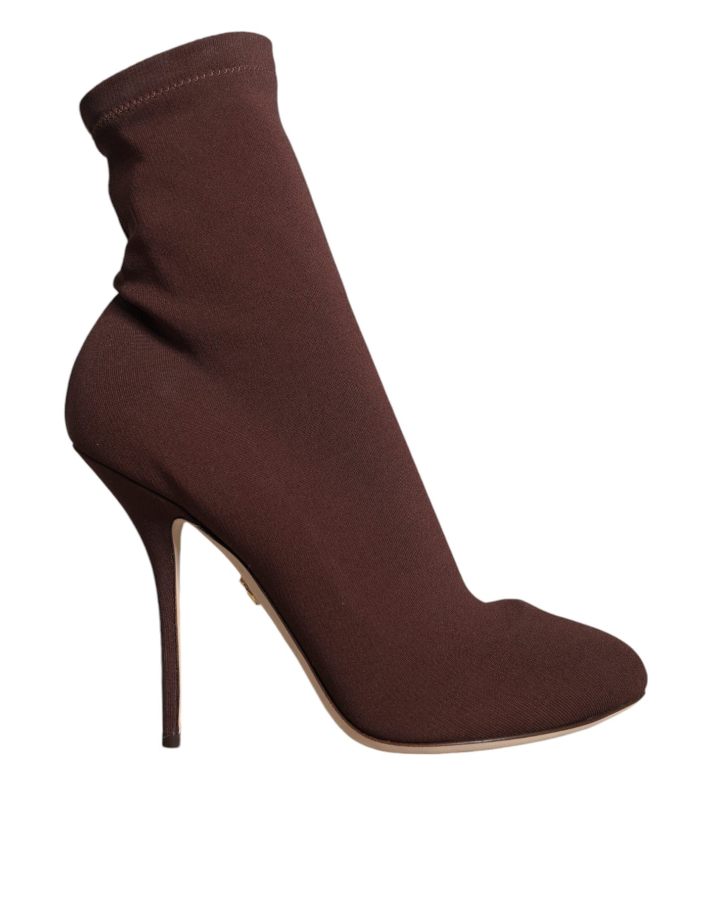 Brown Stiletto Heels Socks Ankle Boots Shoes