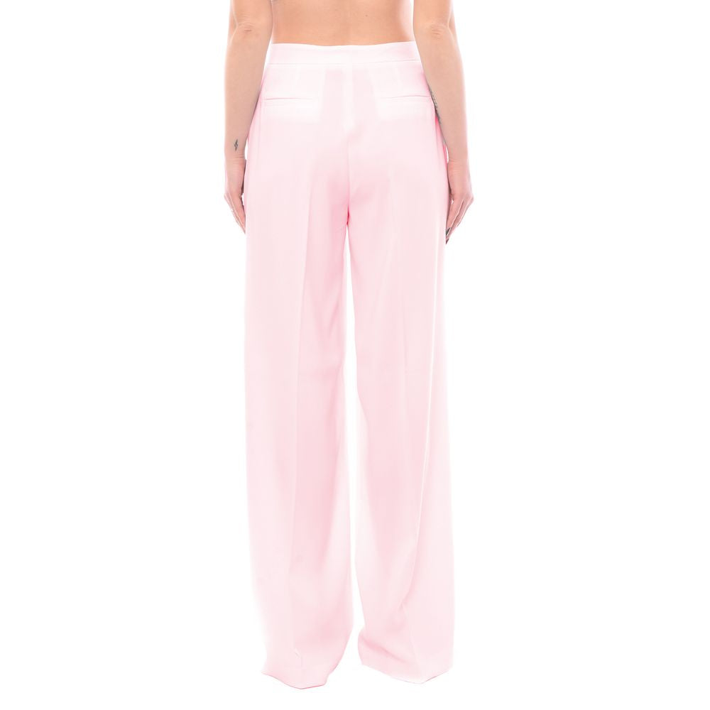 Roze polyester jeans en broek