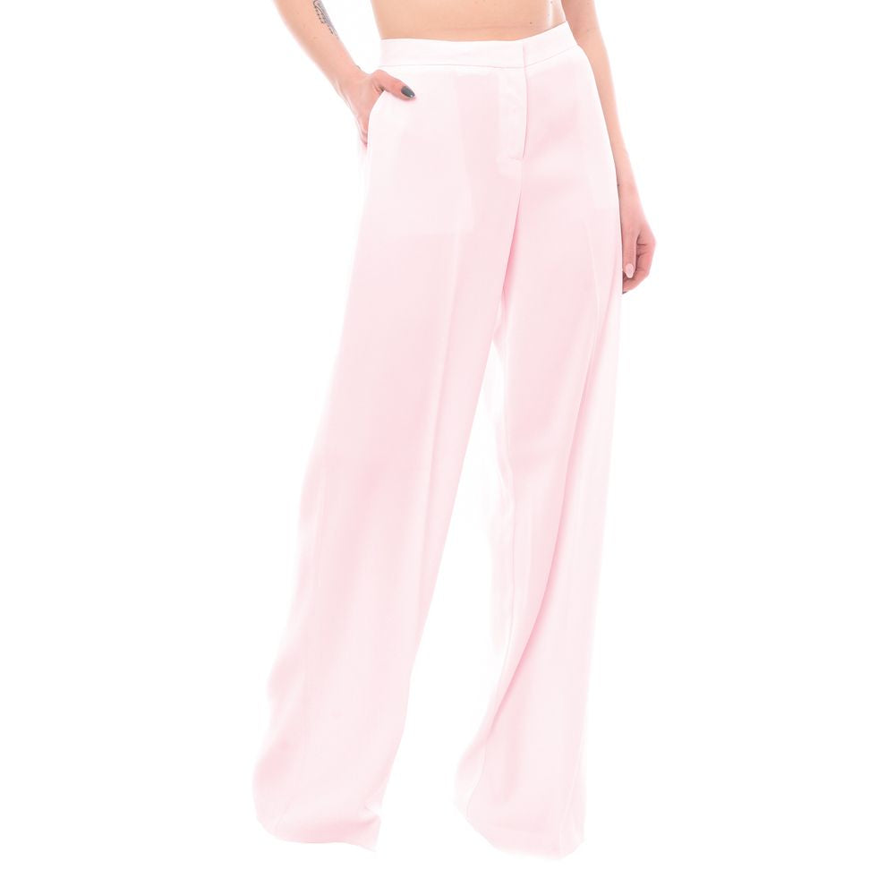 Roze polyester jeans en broek