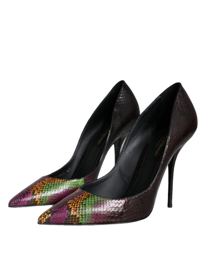 Multicolor Exotische Leren Hakken Pumps Schoenen