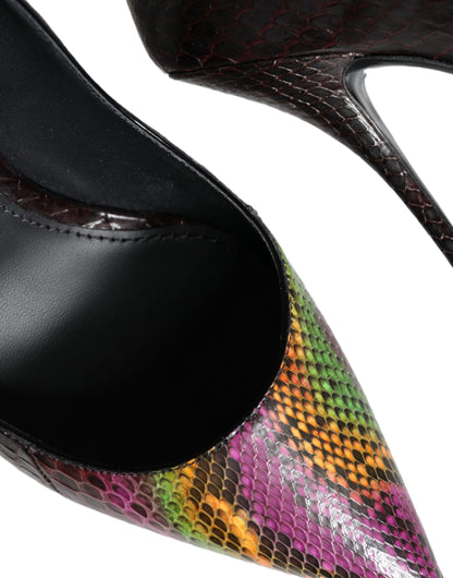 Multicolor Exotische Leren Hakken Pumps Schoenen