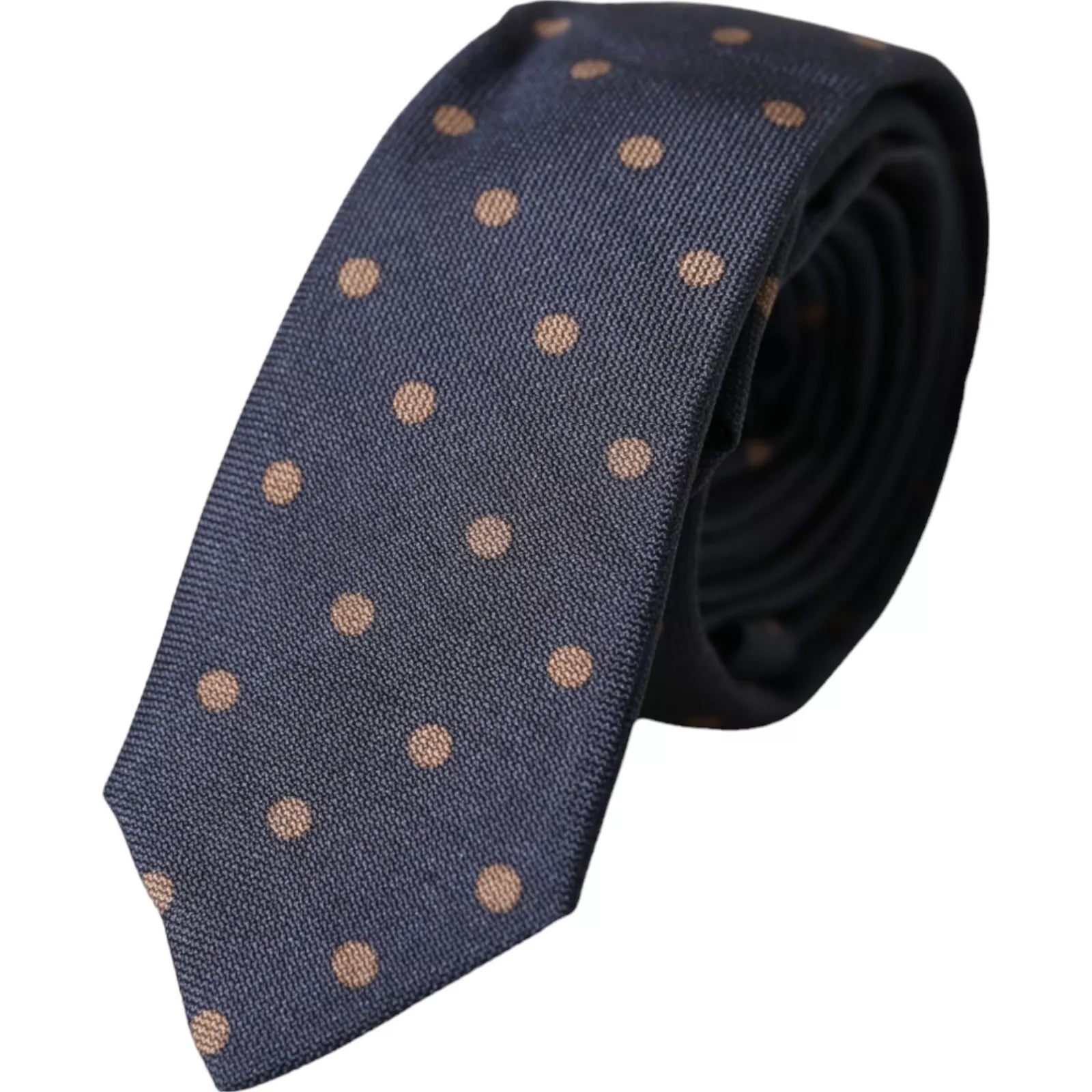 Black Dotted Fantasy Silk Adjustable Men Tie