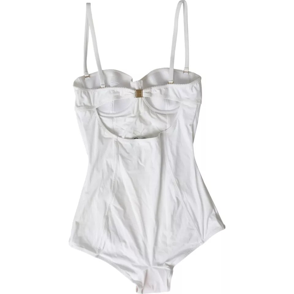 Witte badpak eendelig dames strandkleding bikini