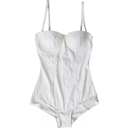 Witte badpak eendelig dames strandkleding bikini