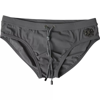 Dark Gray DG Logo Beachwear Brief Swimwear Men