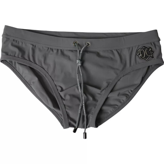 Donkergrijze DG Logo Beachwear Brief Badmode Heren