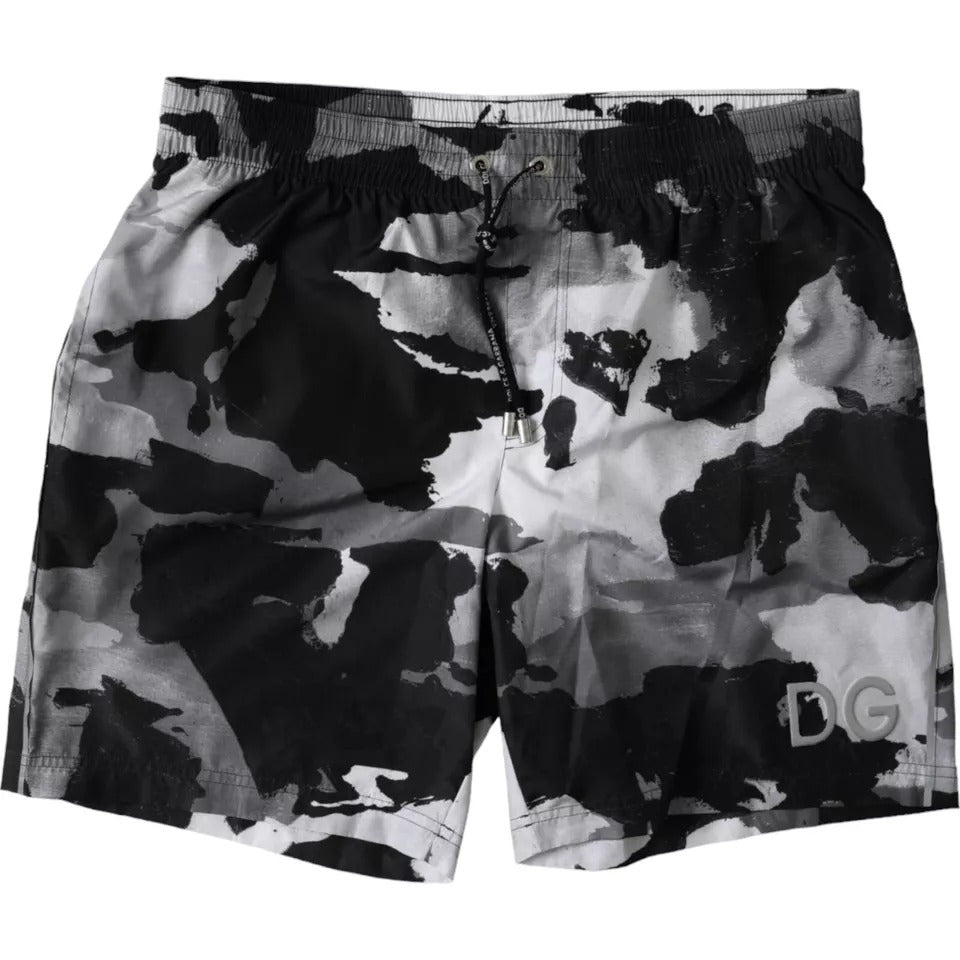 Multicolor Camouflage DG Logo Strandkleding Shorts Badmode