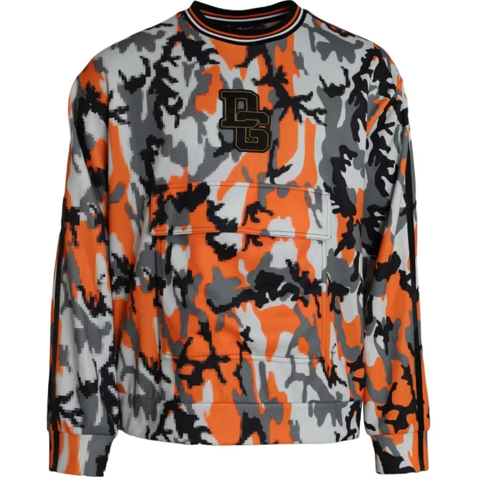 Multicolor Camouflage Ronde Hals Pullover Trui