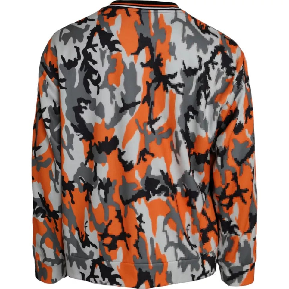 Multicolor Camouflage Ronde Hals Pullover Trui