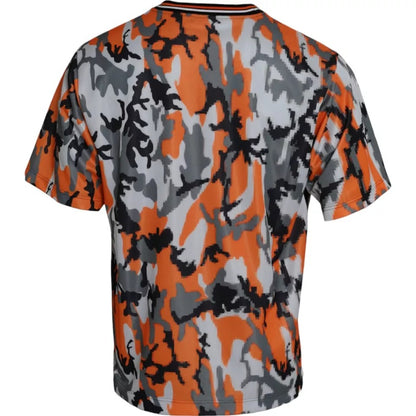 Multicolor Camouflage Katoenen Ronde Hals Heren T-shirt